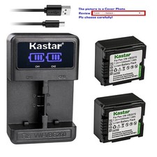 Kastar VW-VBG070 Battery LED2 Charger for Panasonic SDR-H80A SDR-H80K SDR-H80P