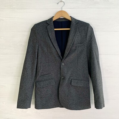 M&S Autograph - Charcoal gray heather 2-button stretch blazer, 12-13 yrs