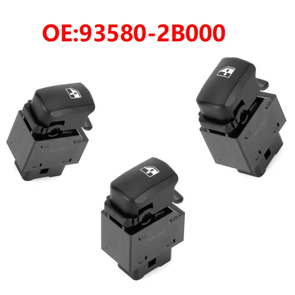 Interruptor de ventana eléctrica de puerta trasera izquierda o derecha 3*Nuevo para Hyundai Santa Fe 2010-2012 Foto 3 de 4