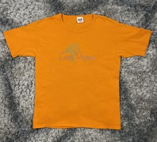 Vintage Las Vegas Palm Tree Shirt Anvil Made In USA Orange Women's Size Medium