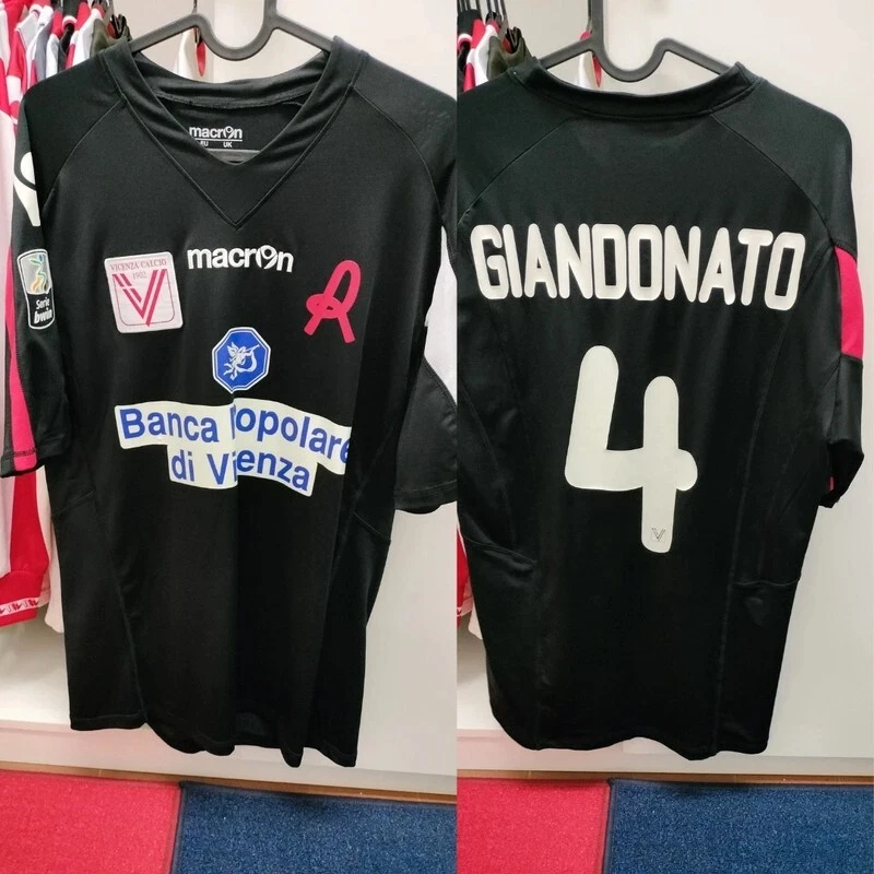 Maillot Football Malo Vicenza Italia - BIEMME - Taille XL - Gris/Noir