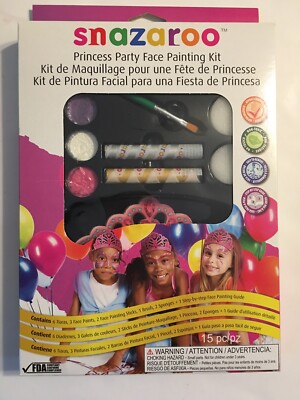 Snazaroo Princess Party Face Painting Kit. Washable, Quality Safety, Free Guide