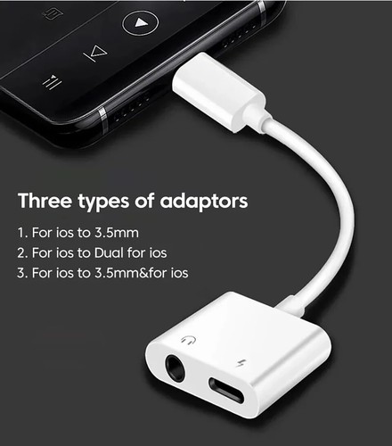 USB Type C iPhone Jack to 3.5mm Splitter 2in1 Adapter to AUX Headphone & Charger - Picture 2 of 18