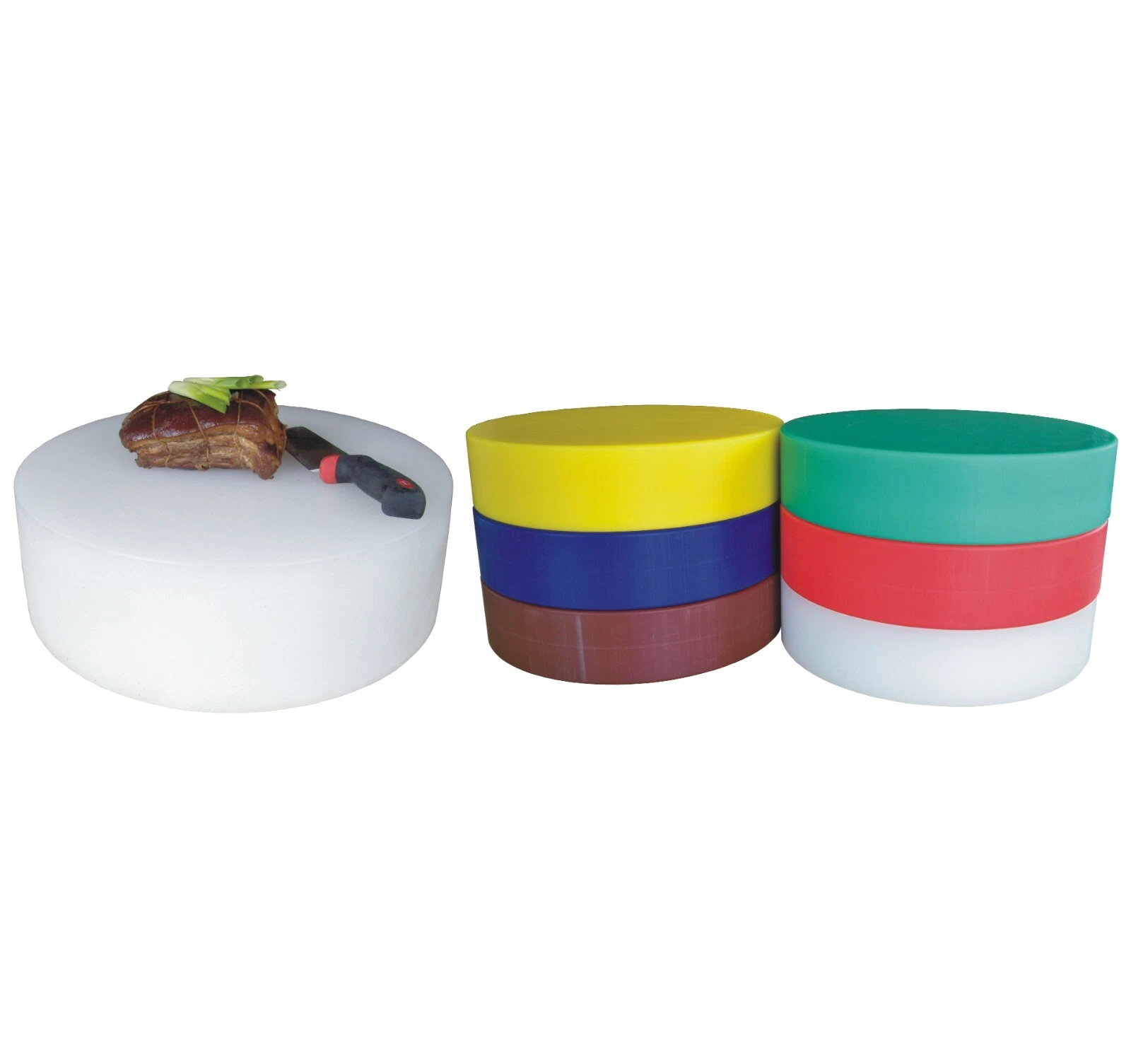 LOTBOARD NSF Certified Commercial LDPE Round Cutting Board 450X60mm white