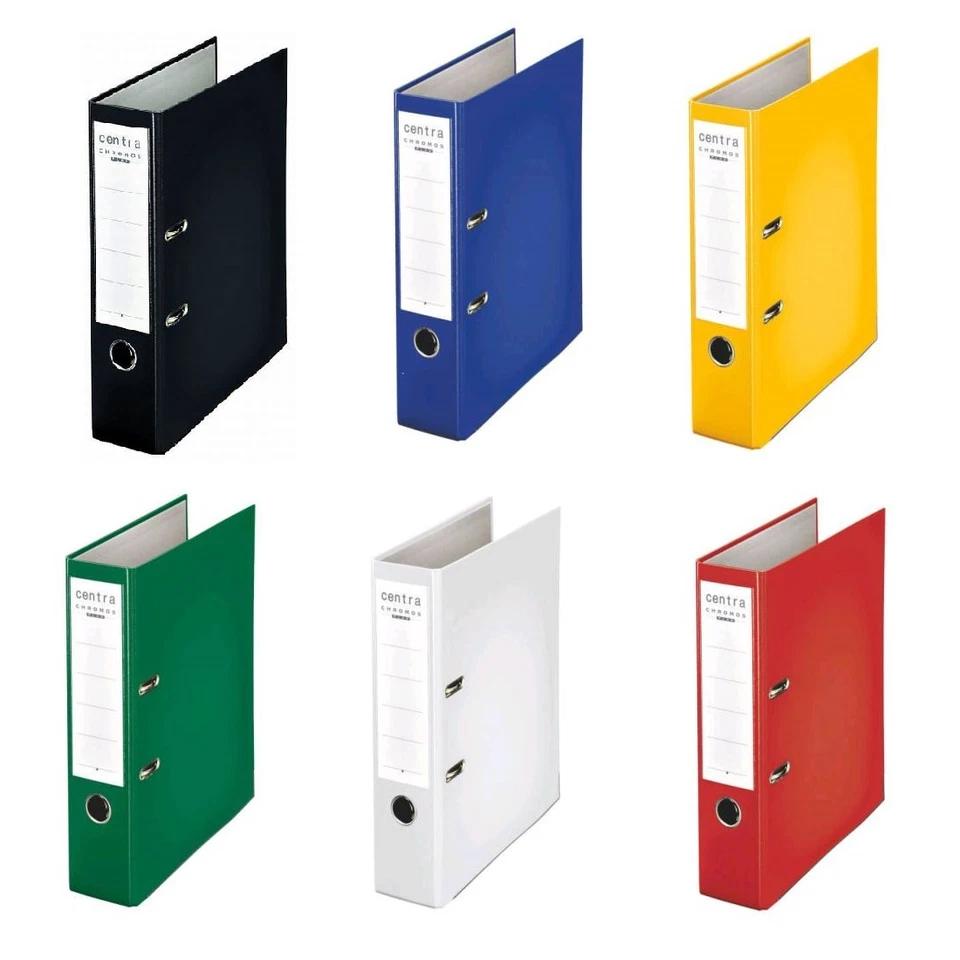 Centra Chromos Ordner PP 80 mm / 50 mm A4 mit Sichttasche, verschiedene Farben