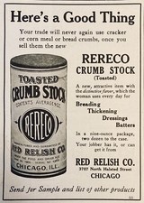 1913 AD.(XG15)~RED RELISH CO. CHICAGO. TOASTED CRUMB BREADING STOCK