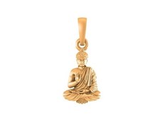 925 Sterling Silver 22k Gold Plated God Buddha Pendant For Men & Women