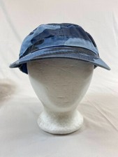 Blue Camouflage Cadet Hat Strapback Cap Distressed Adjustable OSFM Casual Wear