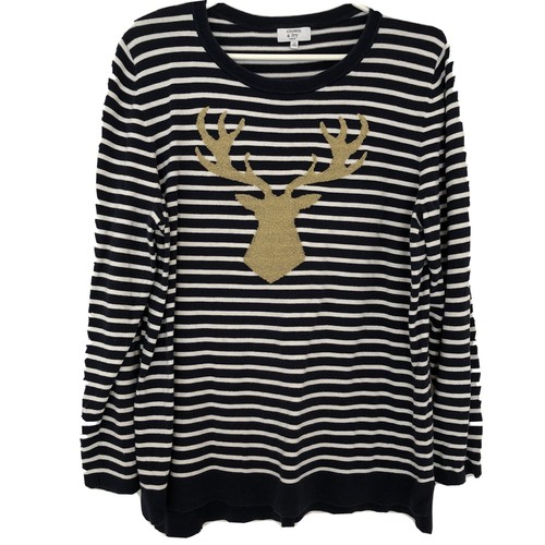 Ivy Curvy Navy Blue White Stripe 