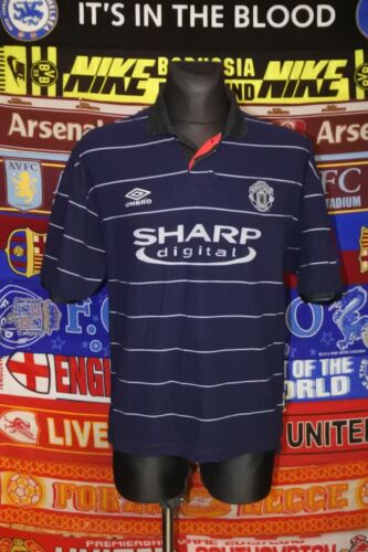 3.5/5 Manchester United adults XL 1999 away original football shirt soccer