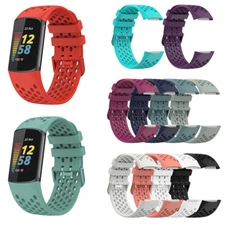 For Fitbit Charge 6 Replacement Strap Silicone Sports Watch Band Soft Strap