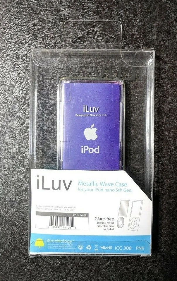 iLuv iCC308 Pink Metallic Wave Hard Case for Apple iPod 5th Generation Nano - Image 2 of 2