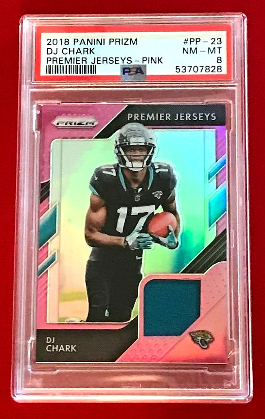 DJ Chark Panini Prizm Premier Jerseys #PP23 Pink