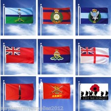 5FT X 3FT MILITARY FLAG BRITISH ARMY REGIMENTS RAF MARINES PARA ENGINEERS GURKHA