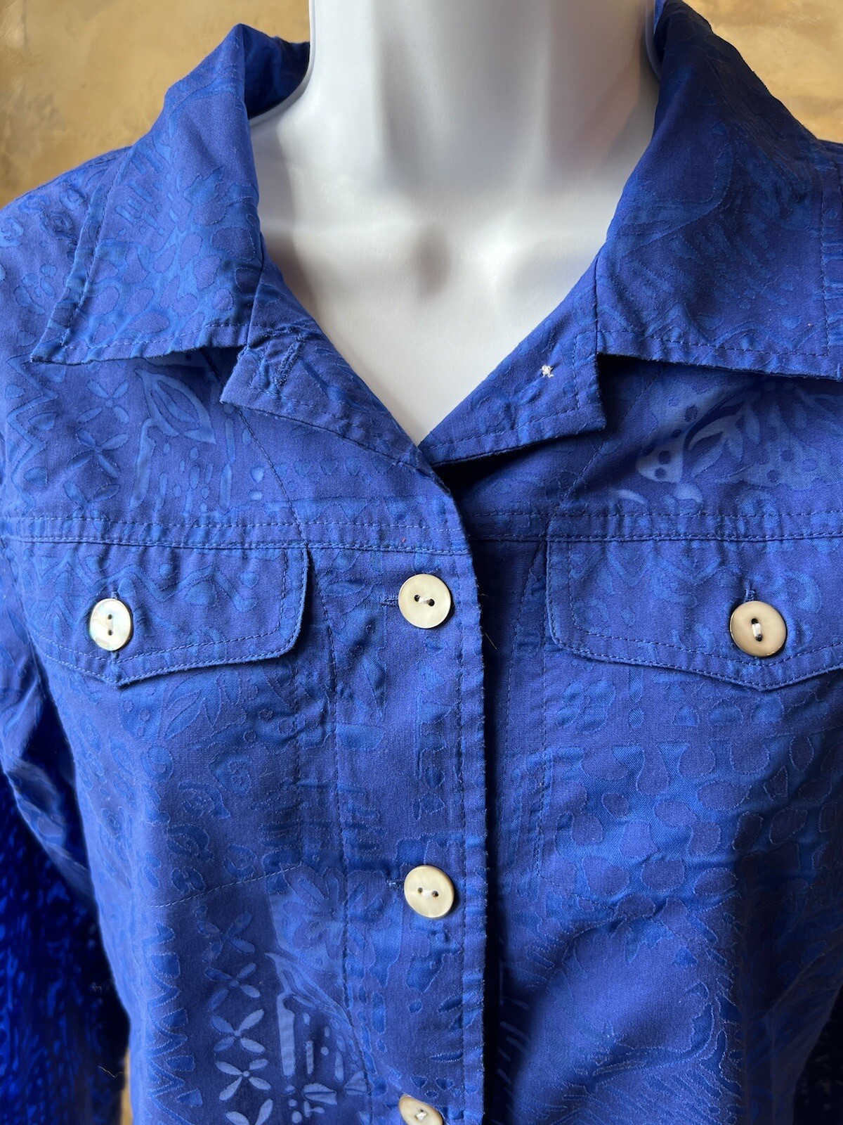 Additions By Chico’s Collared Button Up Shirt Blu… - image 7