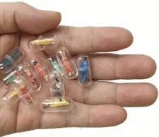 10 Piece New Miniature Fairy Garden Dolls In Capsules- Arts & Crafts- USA Ship