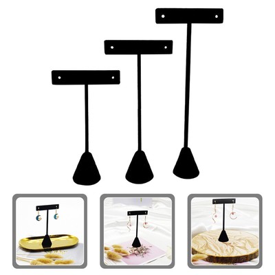 3pcs Premium Multi-verwenden Schwarz T Form Schmuck Stehen Organizer Für Shop