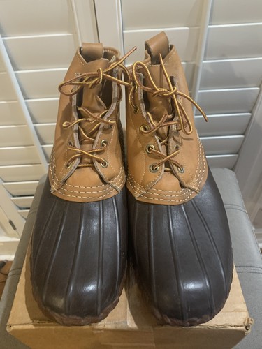 LL Bean Duck Boots 6” Men's 10 Brown | eBay
