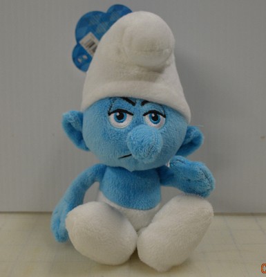 The Smurfs Grouchy Bean Bag Plush - Deep Down he has a heart of gold Smurf 39897539997 | eBay