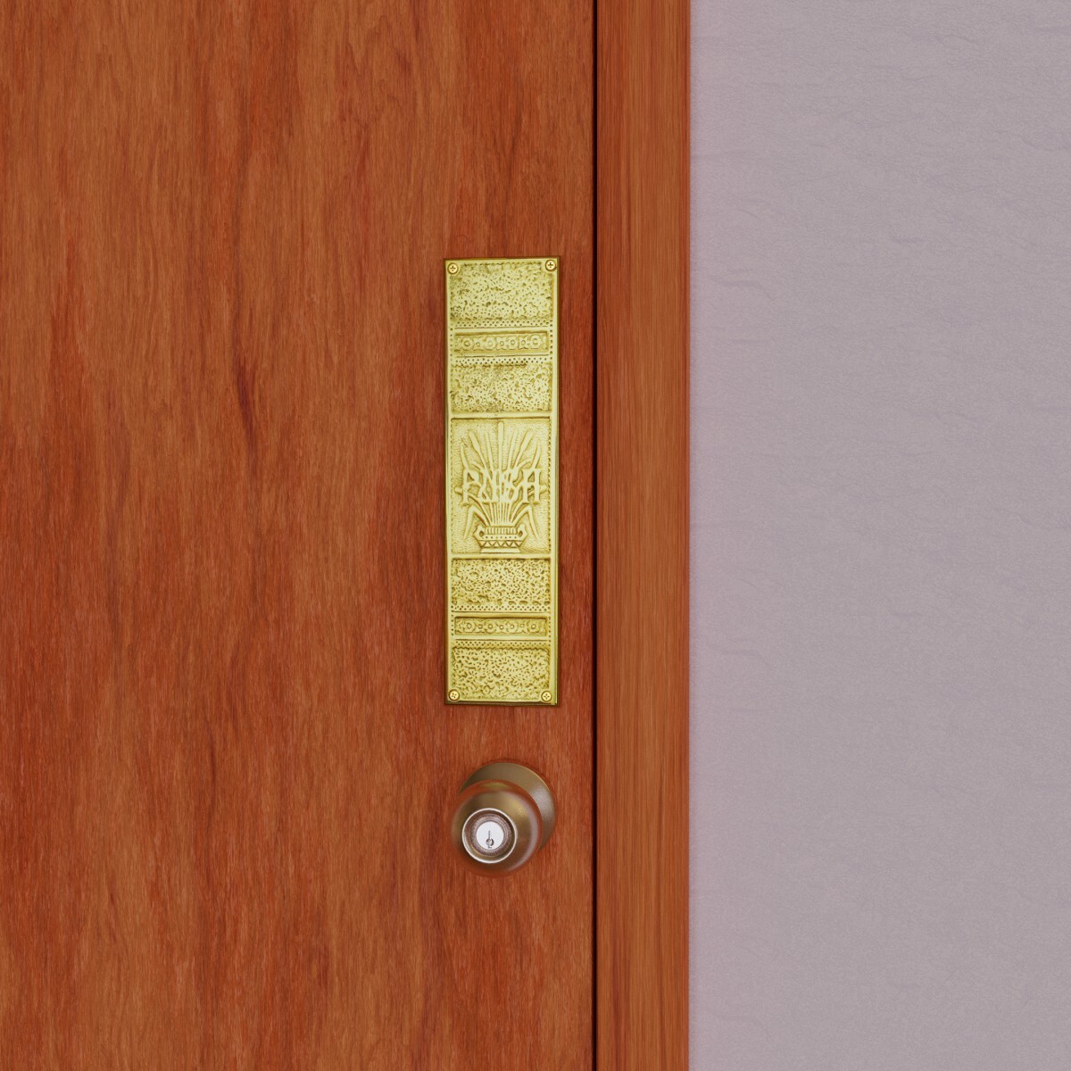 Retro IGT-PLATE Brass（retroism Parthenon Long Plate Entry Set with Circulaire Knob in