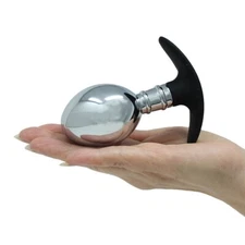 Wearable Metal Silicone Butt Plug Anal Plug Ass Stretcher Dildo Sex Toys