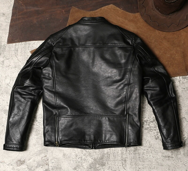 New York Leather Motorcycle Jacket Women Moto Biker Zipper Jacket