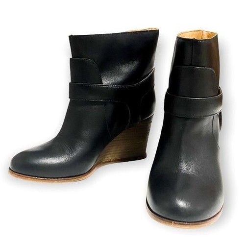 Bottines En Cuir Noir MM6 Maison Martin Margiela - Taille 5 M (35 EU) - Neuf Avec Emballage