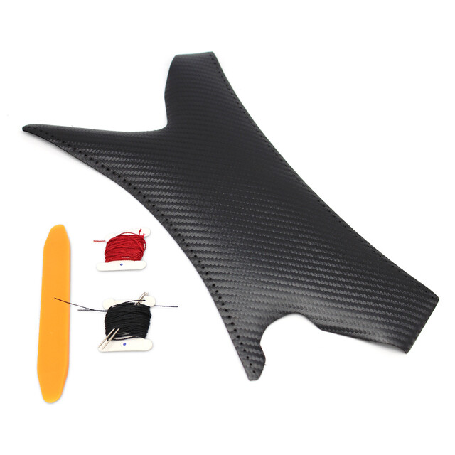 DIY Right Carbon Fiber Leather Door Handle skin Cover For BMW 3er E90 E91 E93