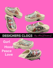Designer Clogs by aliciazcreationz women girls size 8 in women colorful