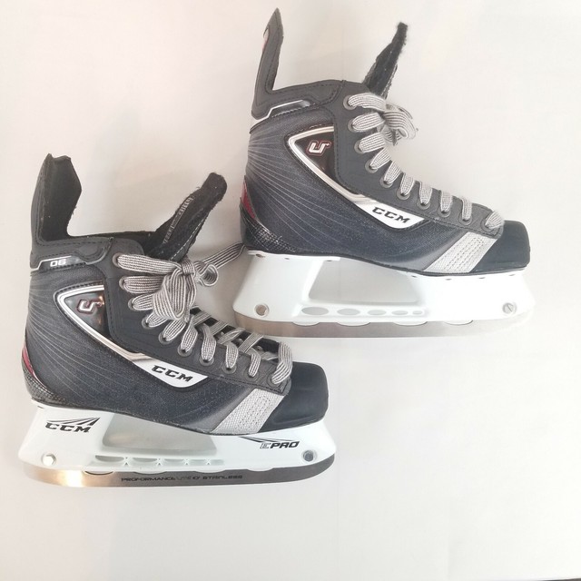 CCM Mens US 5D U Plus 06 Ice Hockey Skates Boot Black Never Used MSRP