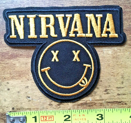 Nirvana Patch Iron On Sew Rock Metal Music Memorabilia 90s Kurt Cobain Gift