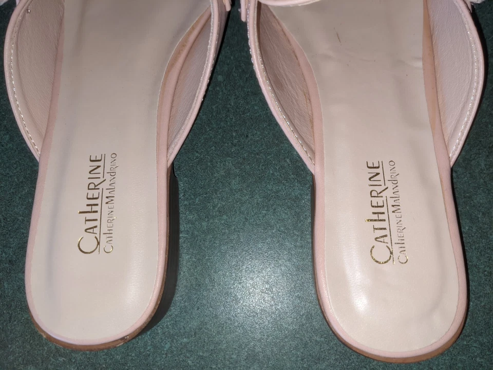 Catherine Malandrino Women's Slip Ons Quentin Faux Pearl Blush Pink Shoes 7.5 - Image 3 of 4