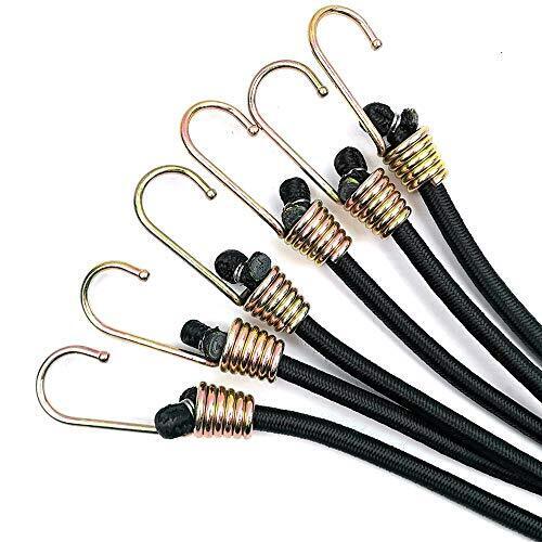 Dajia Heavy Duty Black Bungee Cords with Hooks 3/8x 36 10mm Industrial Bung