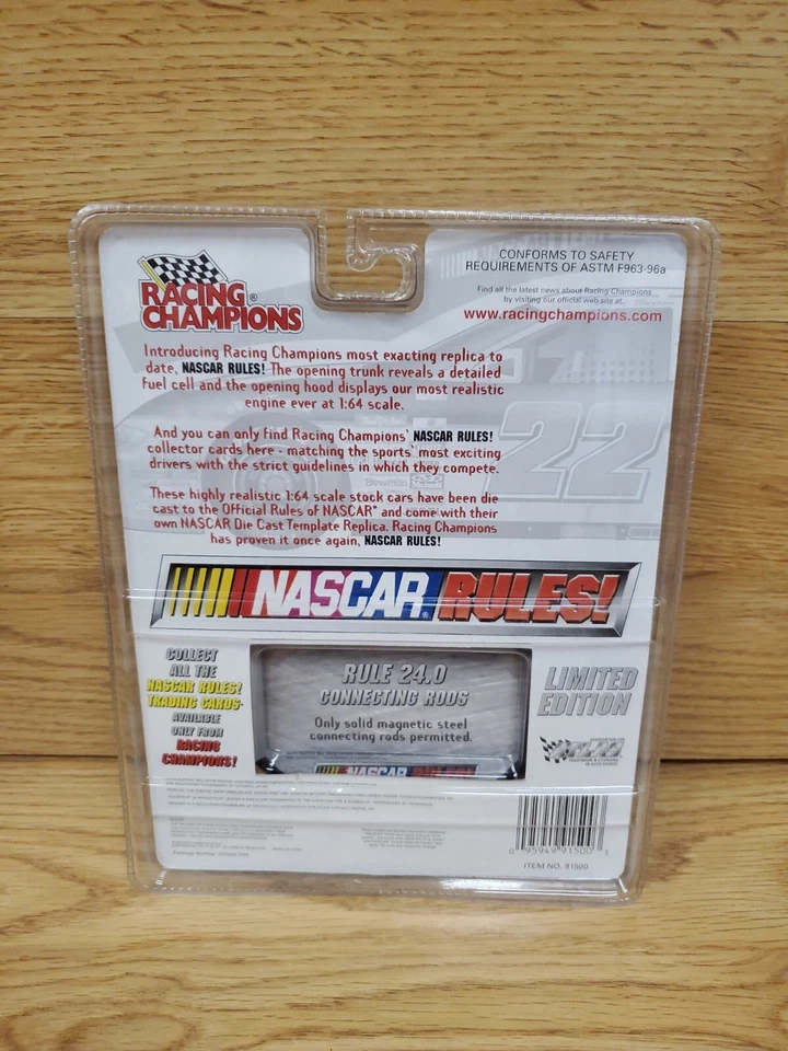 NASCAR 2000 правила гонки чемпионов #22 Ward Burton 1/64 литая копия игрушечный автомобиль - Изображение 3 из 3