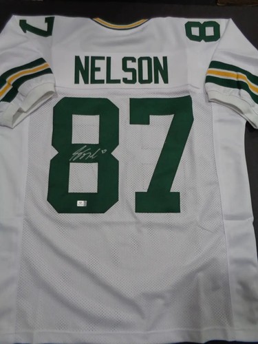 Jordy Nelson Green Bay Packers Autographed Custom Football Jersey XL GA COA