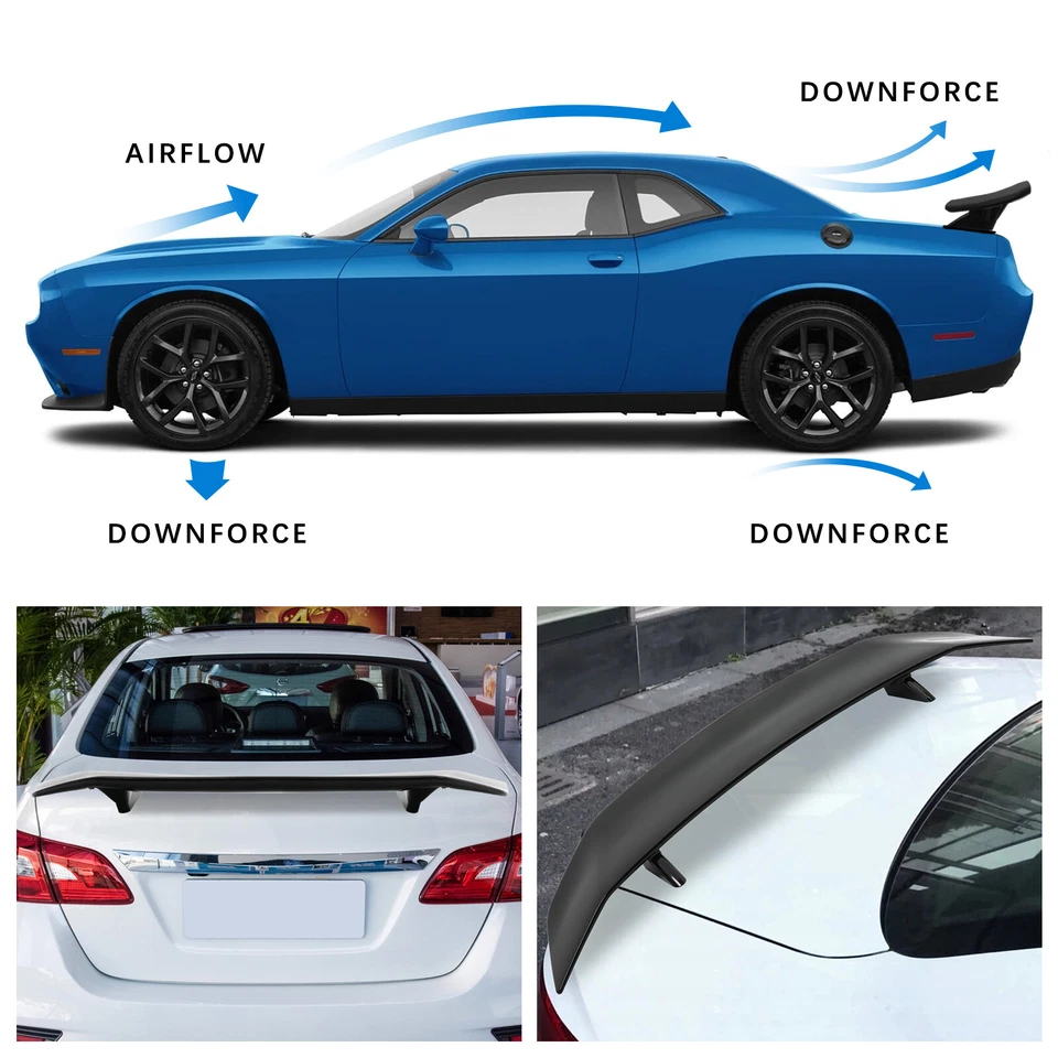 47" GT-Style Car Rear Trunk Spoiler Racing Wing For Mitsubishi Eclipse Spyder - Image 3 of 4