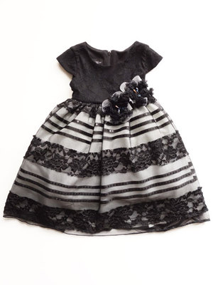 black 4t dress City Threads Long Sleeve Soft 100% Cotton Baby Rib Long Sleeve Dress