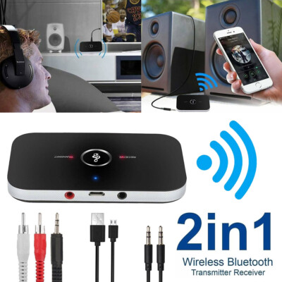 2 In 1 USB Bluetooth 5.0 Transmitter Receiver Adapter Wireless For PC Car Kit