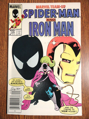 Marvel Team-Up #145 Newsstand Layton Blacklash Cover Spider-Man Iron Man 1. Pr
