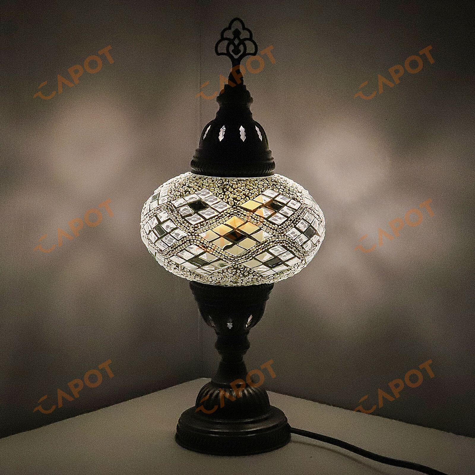 Lampe de Table turque Style Tiffany verre coloré marocain mosaïque ampoule