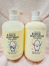  US Seller BONNYHILL K-Beauty Rice Body Wash  Body Lotion Set Jumbo Size 