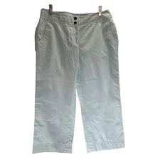 Cutter & Buck Womens 4 Capris Light Aqua  Stitched In Orange