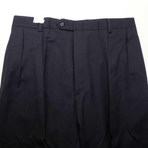 BURBERRY TAILORED ATHLETIC SUIT JACKET PANTS WOOL STRIPE NAVY 42 R US 52 R IT - Picture 12 of 20