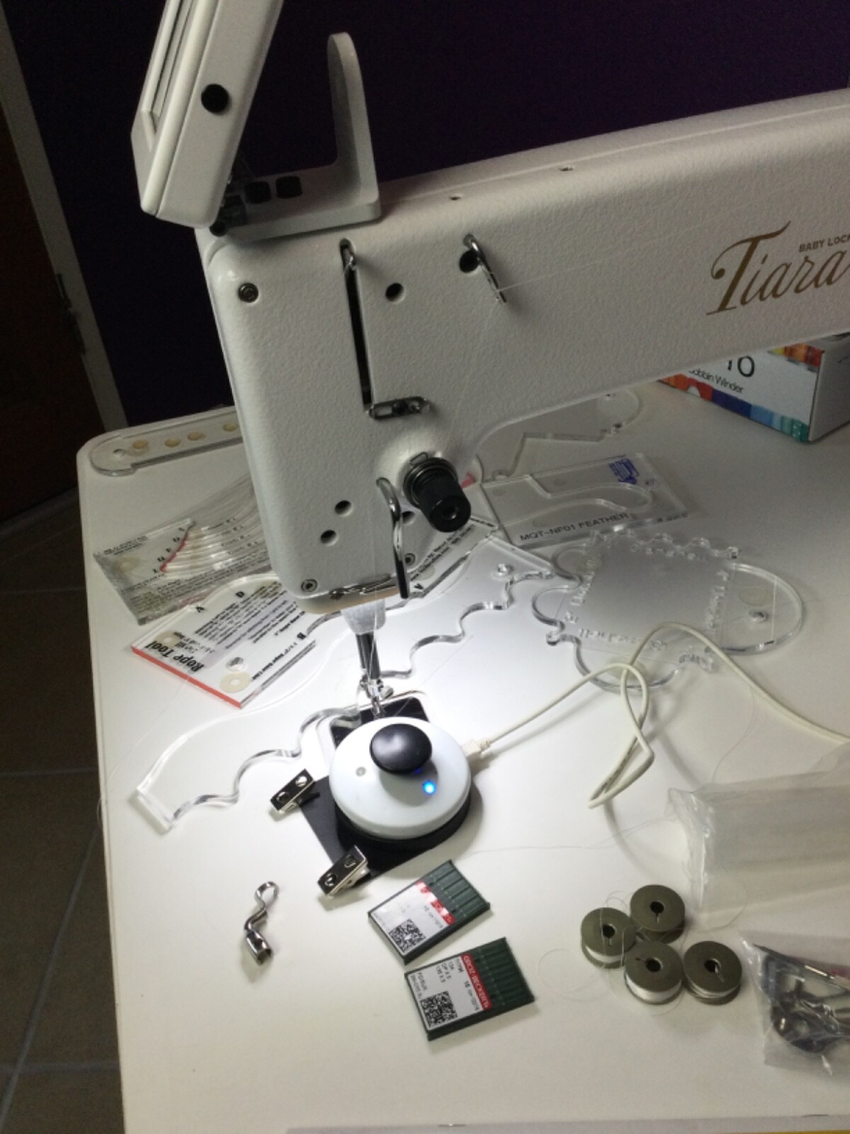 Baby Lock Tiara II Sit Down Quilting with TruStitch and Extra Goodies