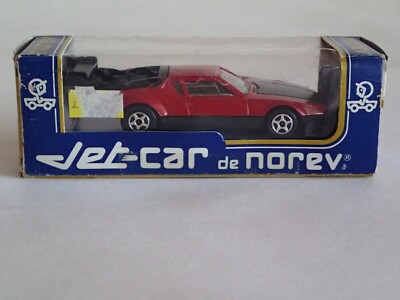 De Tomaso Pantera GT4, Red & Black w/Rear wing, Jet-car de NOREV 1:43 scale, NOS