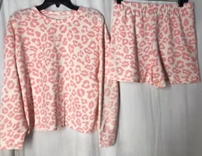 Grayson Threads Shorts And Long Sleeve Sleep Set Women's Medium Pink