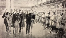 1925 Bell System AT&T Foreign Visitors Tour Switch Board Operator Room Print Ad