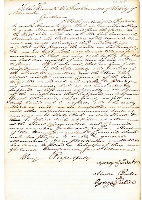 1845 Document Lancaster PA Signed Martin George Keller Bender George Gundaker