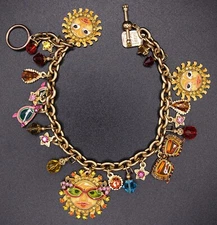 Vintage LATR/Lunch at the Ritz 2GO “Sun with Sunglasses” Charm Bracelet