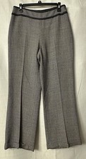 ESCADA Womens Wide Leg Cuffed Designer Wool Pants Slacks Trousers Size 40